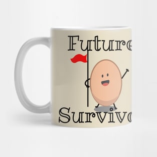 Future Survivor Egg with Flag Mug